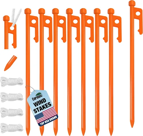 Miniatura 15 de Eurmax USA - Estacas galvanizadas, no se oxidan, para tienda de campaña familiar, toldos para tiendas emergentes, anclajes resistentes, paquete