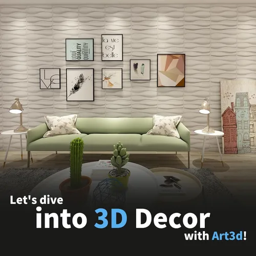 Miniatura 7 de Art3d Panel de pared decorativo 3D, 32 pies cuadrados de PVC, decoración de pared interior para sala de estar, dormitorio, vestíbulo, oficina