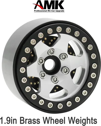Miniatura 5 de 4 pesos de rueda de latón, adaptador de cubo hexagonal de rueda de latón 1/10 para llantas Beadlock de 1.9 pulgadas/2.2 pulgadas para llantas de 4