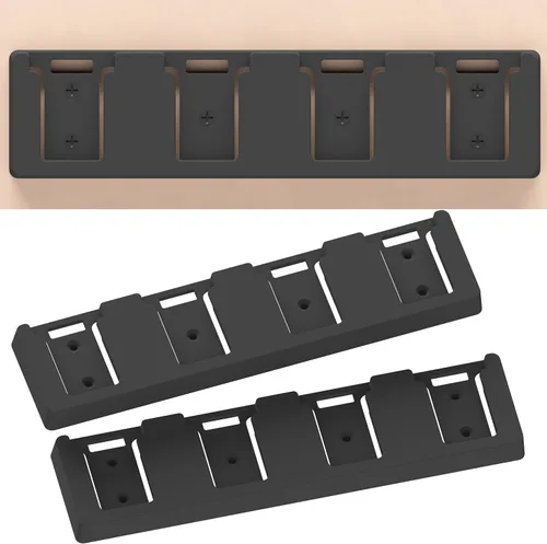 Miniatura 3 de Estante de Batería Compatible con Portabaterías DeWalt 20V, Montaje de 4 Ranuras para Batería a Granel Herramienta de Garaje, Herramientas