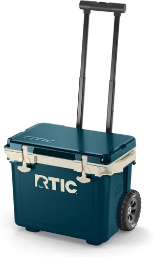 Miniatura 15 de RTIC - Enfriador con ruedas ultraligero de 22 cuartos de galón con asa, caja de hielo portátil aislada para playa, bebidas, camping, picnic, pesca
