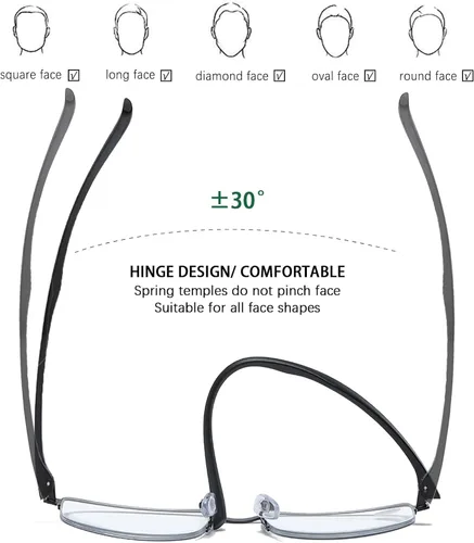 Miniatura 6 de Gafas de lectura progresivas multifocales fotocromáticas para hombre, con protección UV, gafas de sol de transición, antiluz azul, lectores