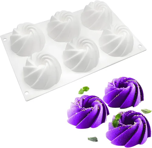Miniatura 18 de Moldes de hojas de silicona, moldes de mousse en forma de hojas de 6 cavidades para chocolate, dulces, pudín, mousse, pasteles, decoración