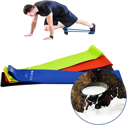 Miniatura 8 de Bandas de resistencia para fitness, juego de 3/5 bandas de ejercicio para mujeres, hombres, piernas, glúteos, brazos, hombros, entrenamiento