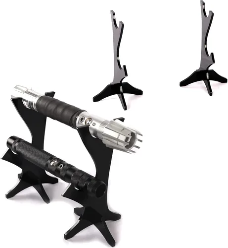 Miniatura 3 de Soporte de acrílico para sable de luz perfecto para sable de luz Jedi, soporte de sable de luz resistente, soporte de sable de luz de dos niveles