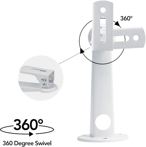 Miniatura 3 de Soporte de pared para mini proyector/colgador de proyector/carcasa de cámara de seguridad CCTV (blanco) - para CCTV/cámara/proyector/webcam