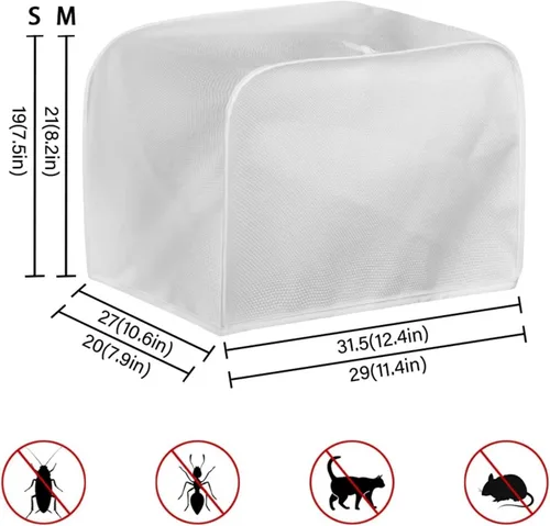 Miniatura 8 de JEOCODY Funda para tostadora para hacer pan con asa, impresión temática de café, ranura ancha, protección contra el polvo Estampado De Tema De Café