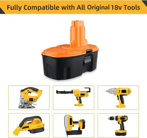 Miniatura 7 de Totoplus Batería de repuesto de 18 V para DeWALT: Baterías Ni-Mh XRP DC9096 de 18 voltios 5.0Ah compatibles con herramientas eléctricas inalámbricas