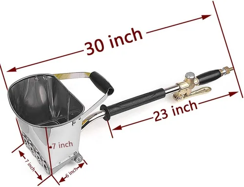 Miniatura 2 de Beduan Pistola pulverizadora de mortero de cemento neumático, estuco de yeso, herramienta automática para jadear aire para pared (paquete de 2), 2