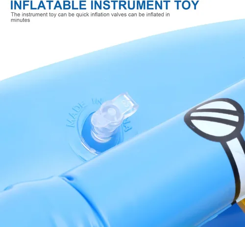 Miniatura 4 de TOYANDONA Instrumento musical inflable, 6 piezas, instrumento inflable para banjo, trompeta, cuerno, premios de carnaval, decoraciones de fiesta