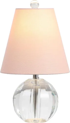 Miniatura 7 de JONATHAN Y Lámpara de mesa LED de bola de cristal transparente/azul marino de 16 pulgadas, lámpara de noche moderna blanca, con pantalla imperio