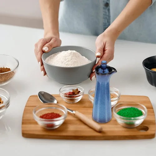 Miniatura 3 de Kichvoe Botella de condimento de cerámica de estilo japonés, recipiente de salsa de esmalte vintage para uso doméstico y restaurante, recipiente