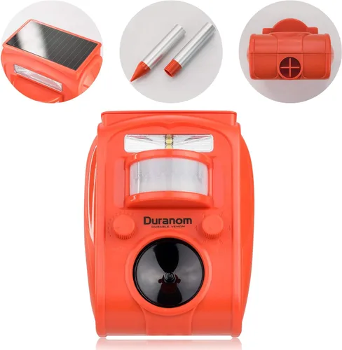Miniatura 8 de Repelente solar de animales para exteriores, disuasorio ultrasónico activado por movimiento con luz intermitente, defensa de jardín humana