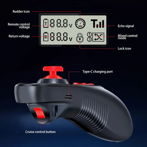 Miniatura 5 de HOTRC DS-600 6CH 2.4GHz Transmisor y Receptor RC Control Remoto con Receptor PWM DS 600 de 6 Canales para Barco RC (con RX PWM)