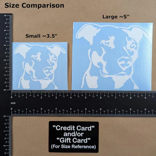 Miniatura 5 de Paquete de 4 calcomanías de Pitbull: Love-a-Bull, latido del corazón de Pitbull, corazón de American Pit Bull Terrier, calcomanías detalladas
