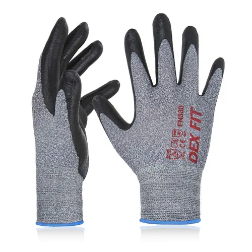 Miniatura 26 de DEX FIT FN330 - Guantes de trabajo de nitrilo, ajuste elástico 3D, agarre potente, táctil inteligente, recubierto de espuma resistente, fino