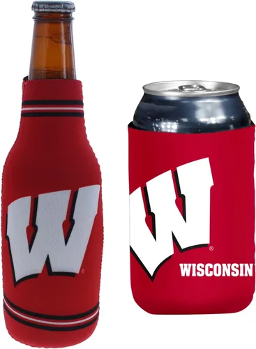 Miniatura 41 de College Team Color Logo Can & Bottle Holder Insulator Beverage Cooler Set
