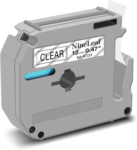 Miniatura 8 de NineLeaf Paquete de 1 cinta de etiquetas compatible con Brother P-Touch M MK521 M-K521 M521 Negro sobre azul 3/8 pulgadas (0.354 in) x 26.2 pies