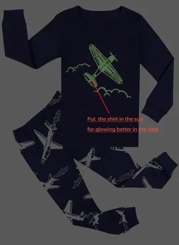 Miniatura 18 de Little Hand Pijamas para niños pequeños, Monster Truck 100% algodón, dinosaurio para niños, 2 piezas, ropa de dormir, conjuntos de ropa de dormir