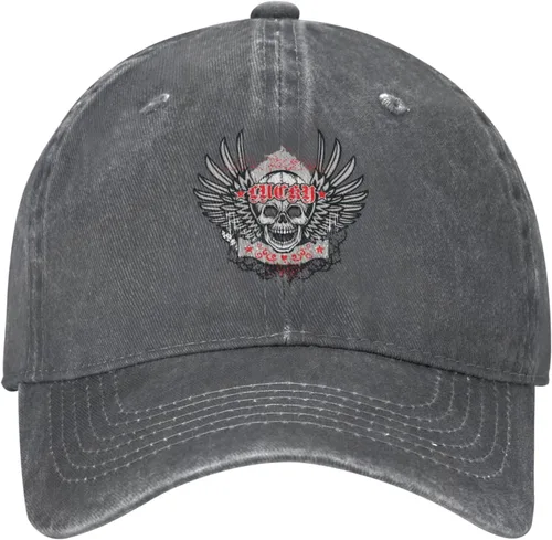 Miniatura 2 de Cowboy Hat Trendy Hats for Man and Women Djustable Four Season Outdoor Baseball Cap of Hell Skull with Angel Deep Heather