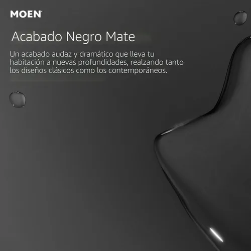 Miniatura 10 de Moen Genta LX Negro Mate Juego de Ducha Moderno con Equilibrio de Presión con Cabezal de Ducha, Manija de Palanca y Caño de Bañera, Requiere Válvula