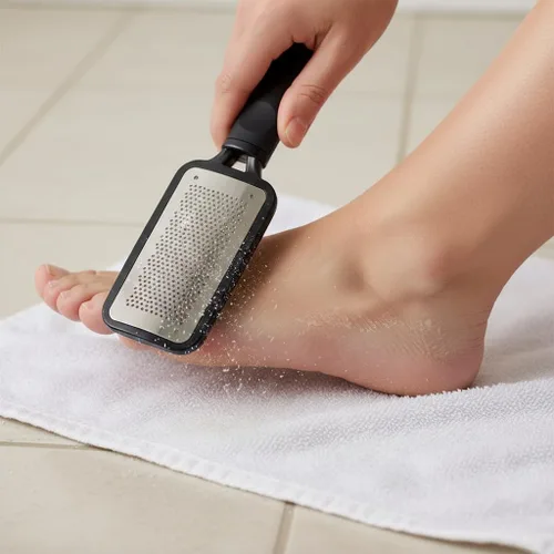 Miniatura 8 de Podología de mandíbulas lima de pies grande y removedor de callos para pies - Negro plateado Professional Stainless Steel Pedicure Foot Rasp for