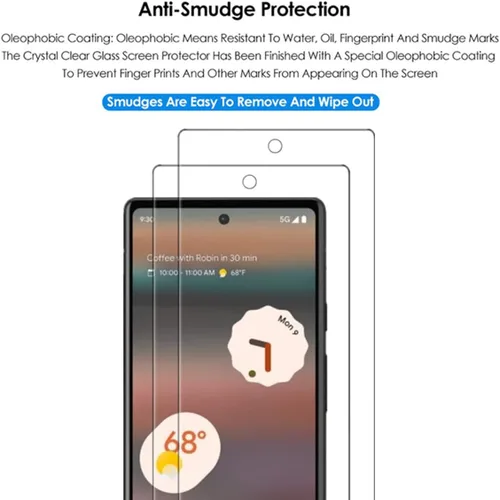 Miniatura 4 de Protector de pantalla transparente para Google Pixel 6a HD de vidrio templado, 2 unidades, dureza 9H, antiarañazos, protector de pantalla templado