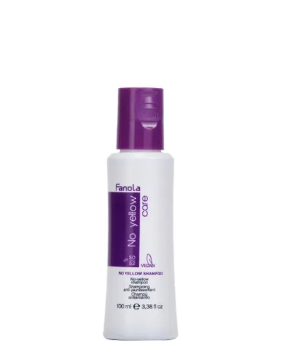 Fanola Champú sin amarillo tamaño de viaje – Con pigmentos violeta púrpura para eliminar tonos amarillos no deseados y cobrizo en el cabello