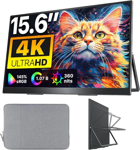 Miniatura 12 de Upperizon Monitor portátil de 16 pulgadas 2K QHD 2560X1600 145% sRGB 120Hz IPS HDR HDMI USB-C Monitor de viaje para laptop, MacBook, PC, Surface PS5