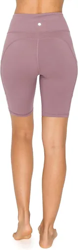 Miniatura 2 de Leggings Depot Pantalones cortos de yoga atléticos de cintura alta para mujer, pantalones cortos de entrenamiento para mujer