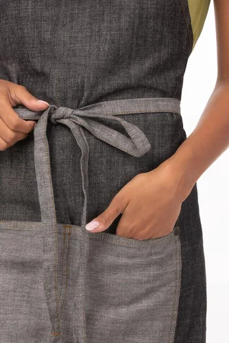 Miniatura 6 de Chef Works Delantal con babero unisex Manhattan
