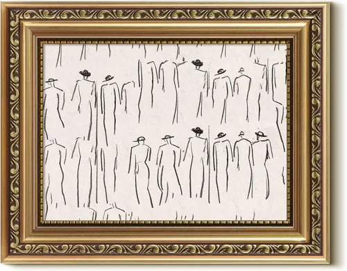 Miniatura 61 de VIYYIEA Arte de Pared con Marco Dorado Impresión en Lienzo Decoración del Hogar para Sala de Estar Mujeres Leyendo Cuadros para Dormitorio Baño