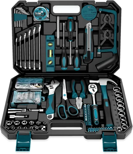 Sundpey Home Tool Kit 257-PCs - Juego de herramientas de reparación básica para el hogar para hombres y mujeres - Juego de herramientas de mecánico