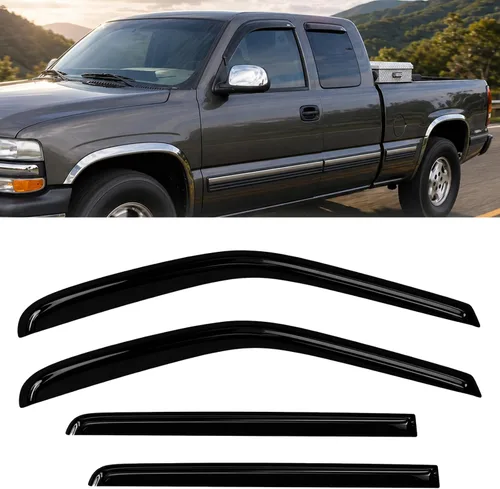 Miniatura 18 de Protectores de lluvia de ventana para Ford F150 SuperCab 2004-2014 2 piezas deflector de ventana para 09-14 F-150 con 2 puertas delanteras
