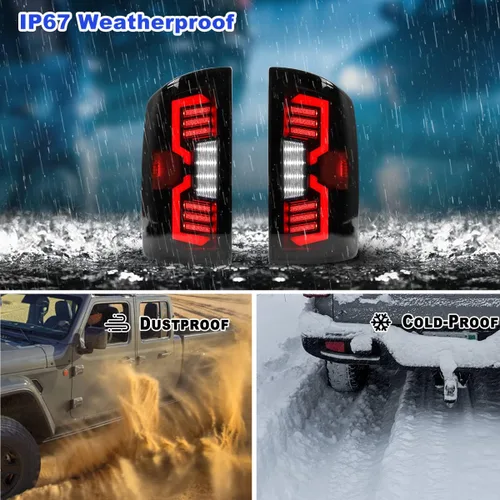 Miniatura 7 de Luces traseras secuenciales LED para camioneta Dodge Ram 1500 2002-2006 y Dodge Ram 2500 / 3500 2003-2006, conjunto completo de luces traseras LED