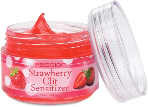 Miniatura 3 de Gel sensibilizador vaginal Passion Strawberry fabricado en Estados Unidos, gel que mejora la sensibilidad con sabor a fresa y fórmula suave