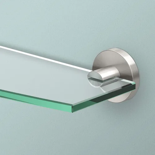 Miniatura 7 de Gatco 4666 Reveal - Estante de vidrio templado curvado montado en la pared de 20.13 pulgadas de ancho x 5.40 pulgadas de profundidad Estante