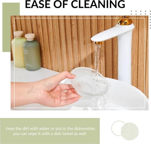 Miniatura 7 de Jabonera redonda, repuesto de vidrio esmerilado Aomasi para tocadores de baño, encimeras, fregadero de cocina