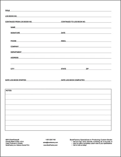 Miniatura 2 de bookfactory cliente libro registro Log/Diario/Cuaderno de bitácora – 120 Página, 8.5"x11," Negro Hardbound (xlog-120 – 7 cs-a-l-black