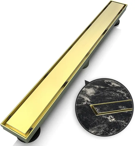 Miniatura 8 de WEBANG Drenaje de ducha lineal de 12 pulgadas, desagüe de piso rectangular con accesorios, cubierta reversible 2-en-1, rejilla de inserción