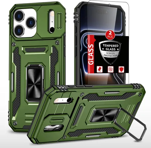 Miniatura 9 de Funda para iPhone 12 Pro Max con 2 protectores de pantalla, cubierta deslizante integrada para cámara para 12Pro Max, funda para teléfono