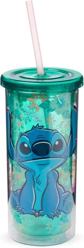 Miniatura 14 de Silver Buffalo Care Bears - Vaso alto de plástico iridiscente con diseño de estrellas arcoíris con tapa y pajilla, 20 onzas Care Bears iridiscentes