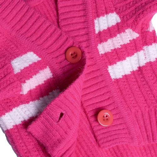 Miniatura 5 de CuteBone - Suéter de punto a rayas para perros, ropa de invierno de punto rosa para perros pequeños, gatos, niño, niña, atuendo para mascotas
