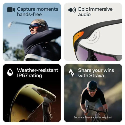 Miniatura 5 de Oakley Meta Vanguard with Meta AI, Audio, Photo, Video Compatibility - White, Prizm™ Sapphire