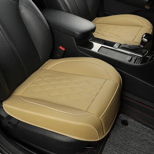 Miniatura 15 de JOJOBAY Funda de Cuero para Asiento de Automóvil, Fundas de Asiento Inferior para Automóviles, Protector de Asiento Delantero (Inferior), Apto