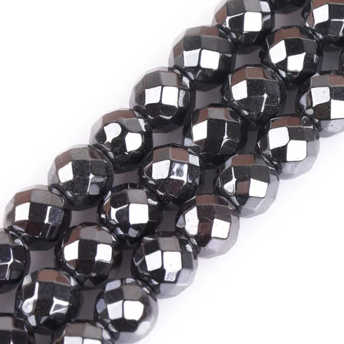 Miniatura 10 de JOE FOREMAN Cuentas de hematita negra de 0.157 in para hacer joyas, piedras preciosas naturales semipreciosas, redondas de 15 pulgadas