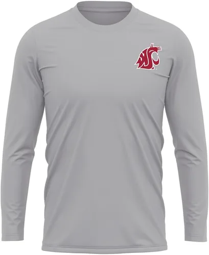 Miniatura 387 de Camisa deportiva de manga larga oficial de la NCAA Collegiate para hombre, con logotipo en el pecho izquierdo, colección Athletic Heather