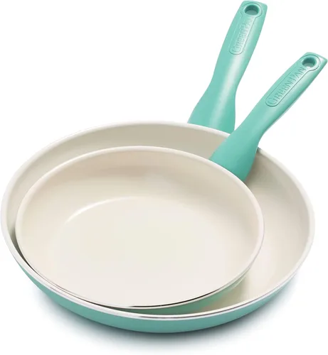 Miniatura 15 de GreenPan Rio Anodizado Duro Cerámico Saludable Antiadherente, Juego de 3 Sartenes de 7", 9.5" y 11 pulgadas, Mango de Agarre Suave, Sin PFAS, Apto