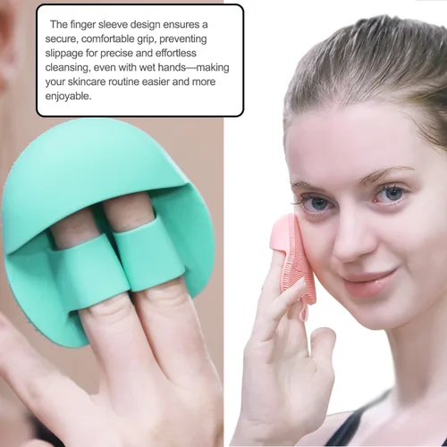 Miniatura 3 de INNERNEED Juego de cepillos de limpieza facial de silicona suave, almohadilla exfoliante suave y masajeadora, diseño antideslizante para eliminación