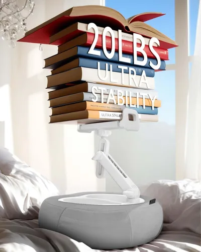 Miniatura 6 de Soporte de almohada para tableta, compatible con Kindle de 4.7 a 12.9 pulgadas, iPad, teléfono/tableta, Google, soporte giratorio de 360° para cama